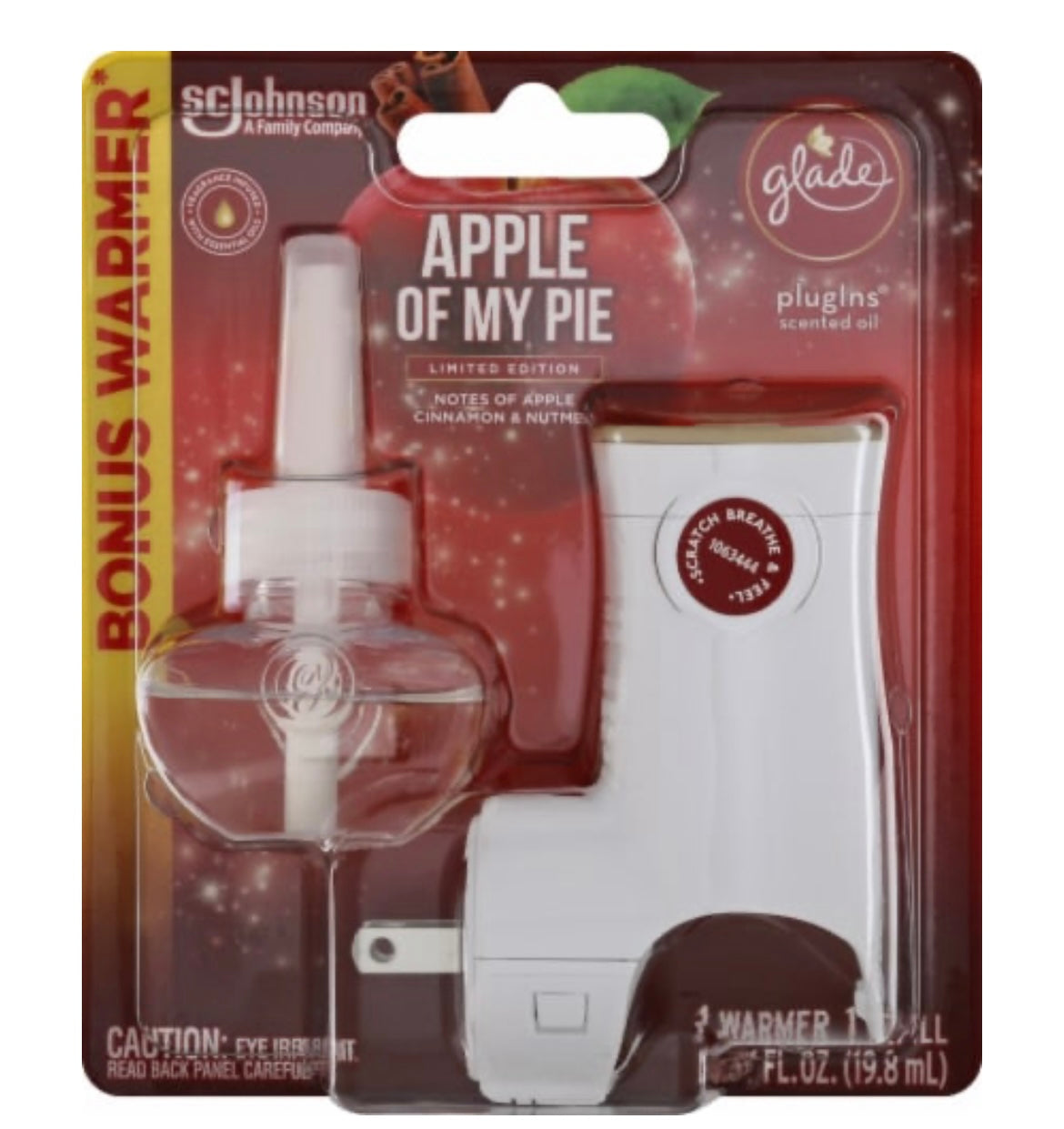 Glade Limited Edition Apple of My Pie PlugIns Scented Oil Warmer (1 ct)
