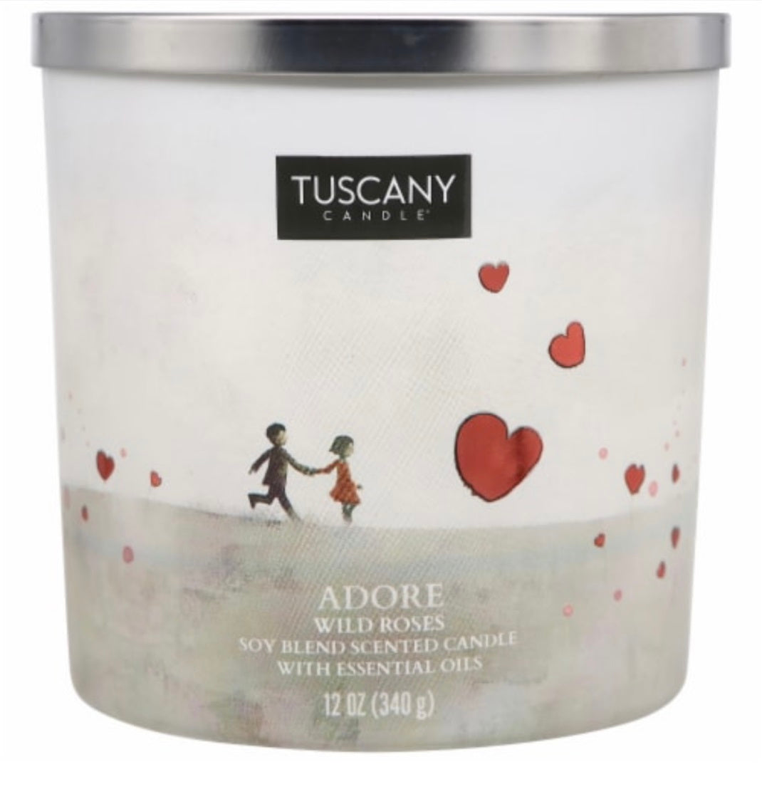 Tuscany Valentine's Adore 12 Ounce Jar Candle