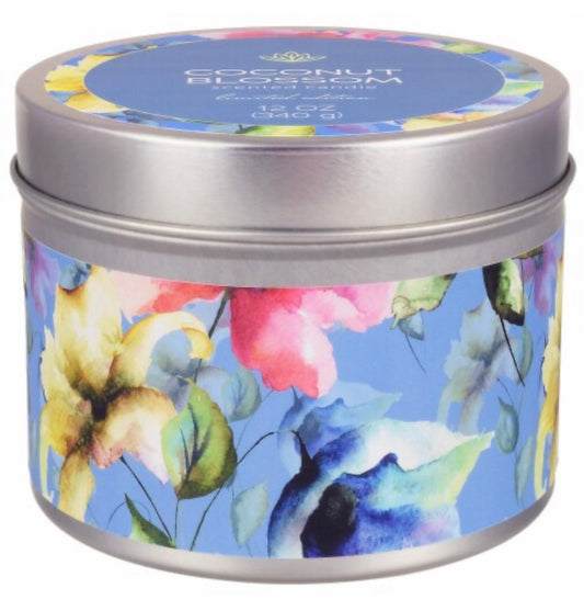 Enticing Aromas Coconut Blossom Scented Candle 12 Oz Tin