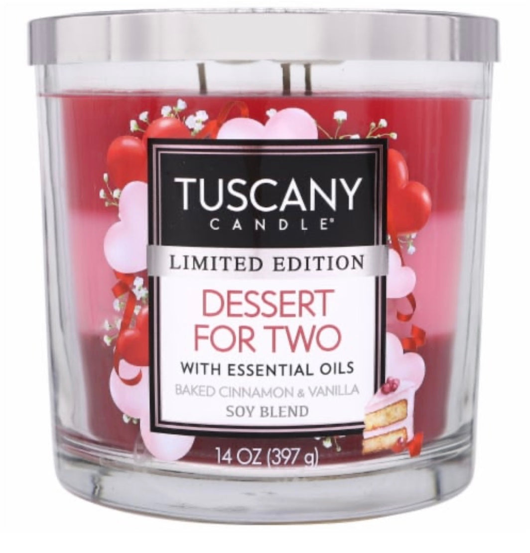 Tuscany Valentine's Limited Edition Dessert For Two 14 Ounce Jar Candle