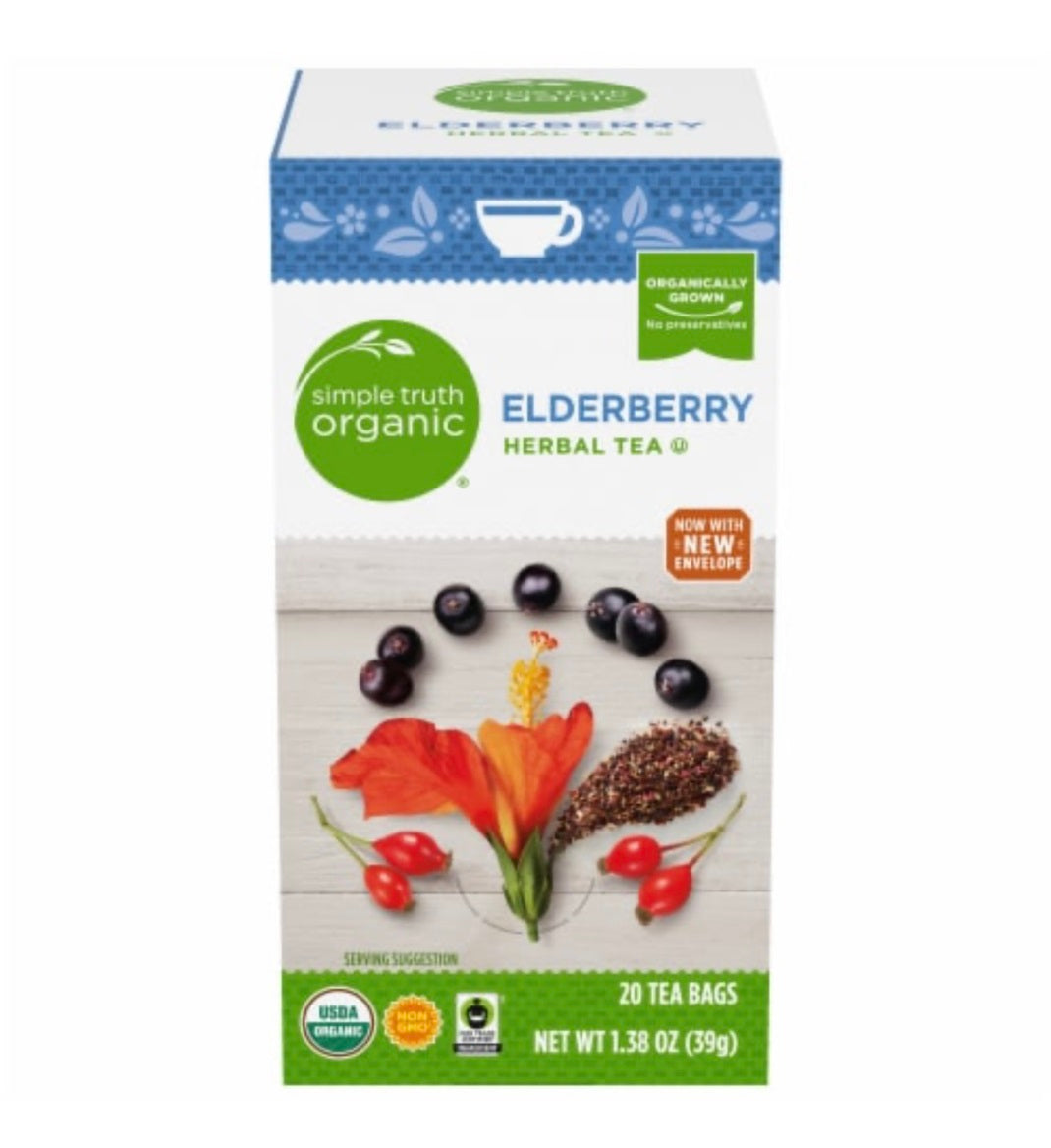 Simple Truth Organic Elderberry Herbal Tea 20 Tea Bags