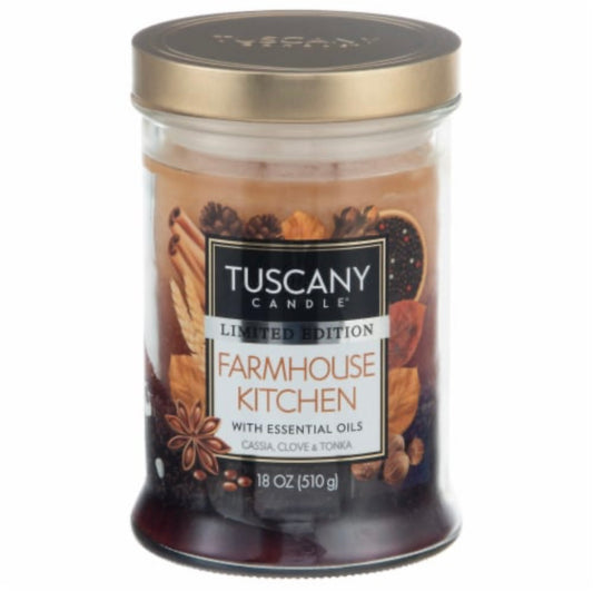 Tuscany Autumn Limited Edition Farmhouse Kitchen 18 Ounce Jar Candle