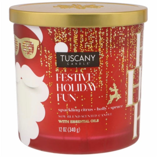 Tuscany Holiday Limited Edition Festive Holiday Fun 12 Ounce Jar Candle