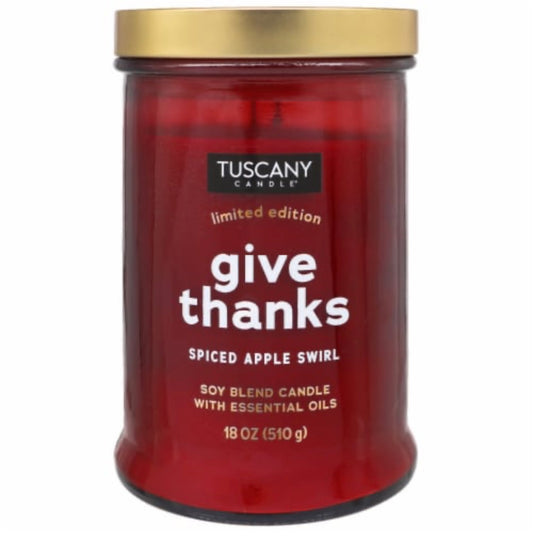 Tuscany Holiday Limited Edition Give Thanks 18 Ounce Jar Candle