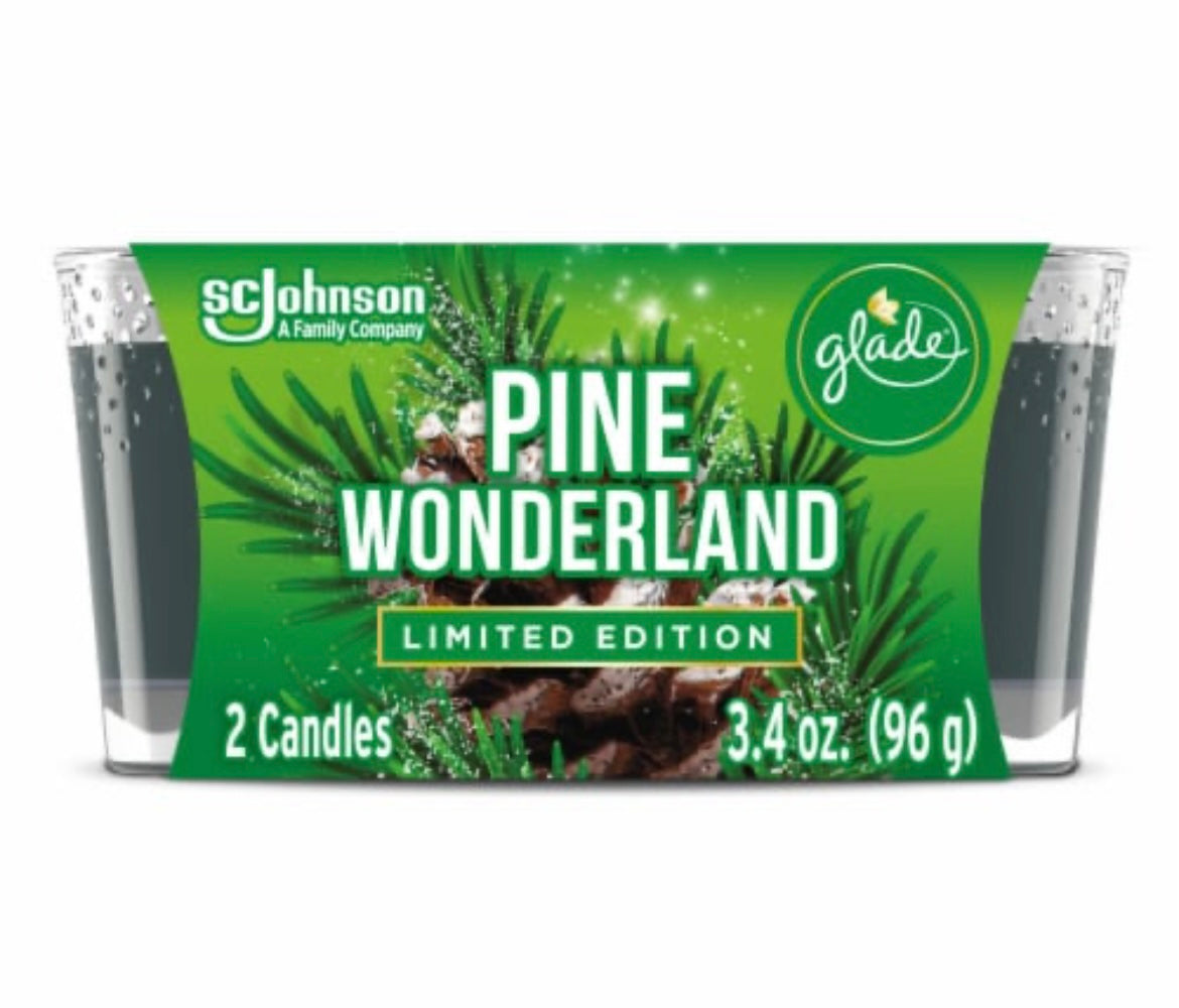 Glade Limited Edition Pine Wonderland (2 Candles, 3.4 Oz Each)
