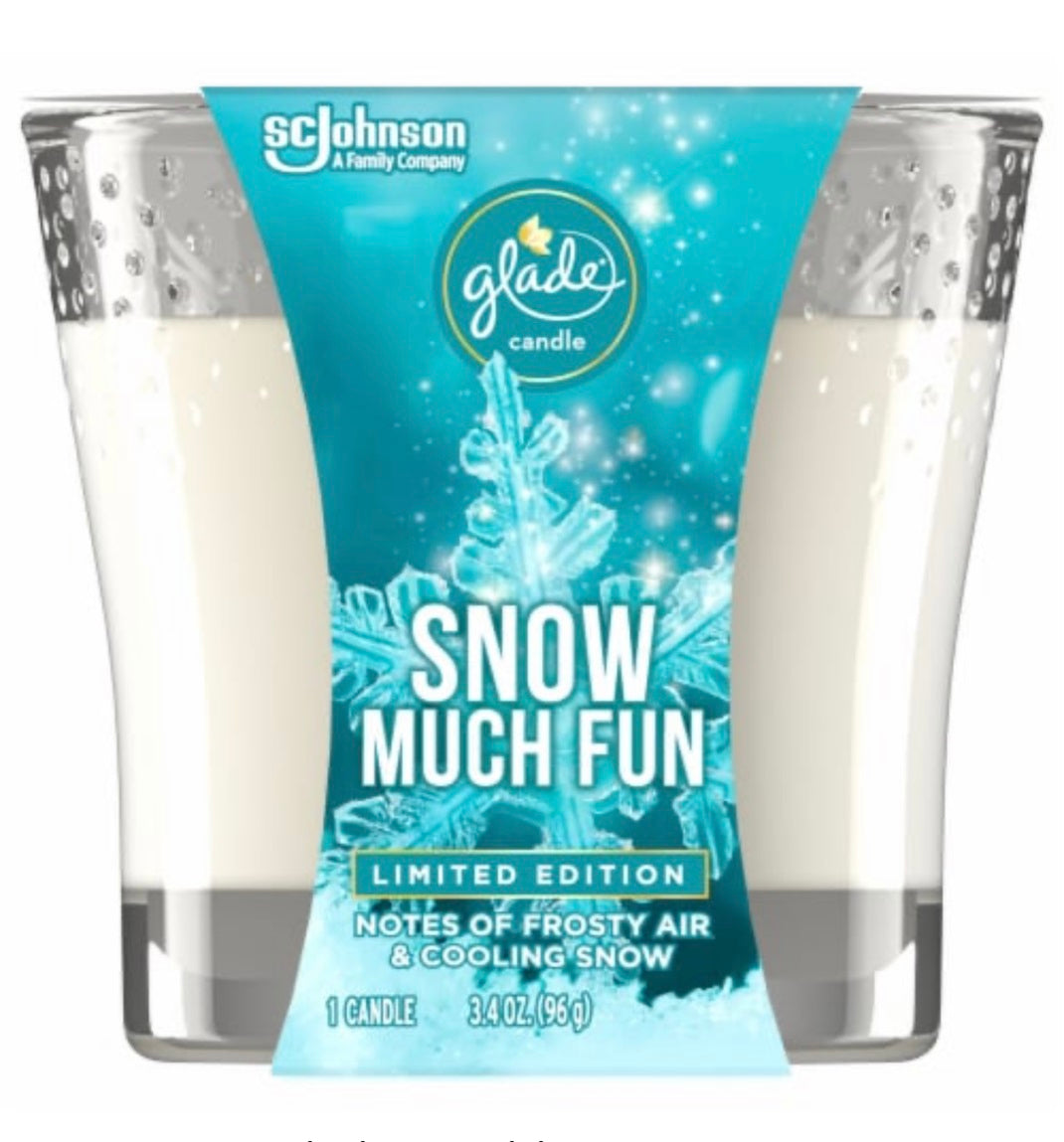 Glade Limited Edition Snow Much Fun Candle 3.4 oz
