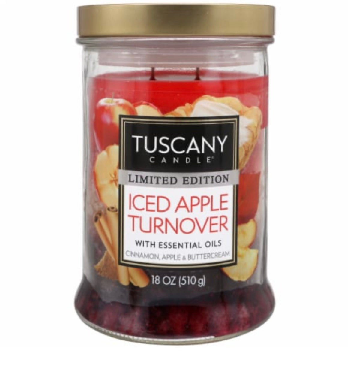 Tuscany Autumn Limited Edition Iced Apple Turnover 18 Ounce Jar Candle
