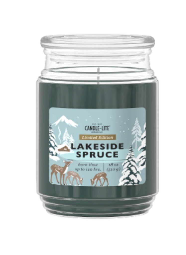 Candle-Lite Limited Edition Lakeside Spruce 18 Ounce Jar Candle