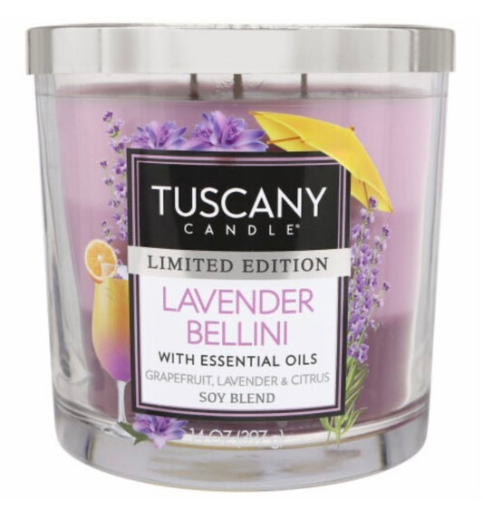 Tuscany Spring/Summer Limited Edition Lavender Bellini 14 Ounce Jar Candle