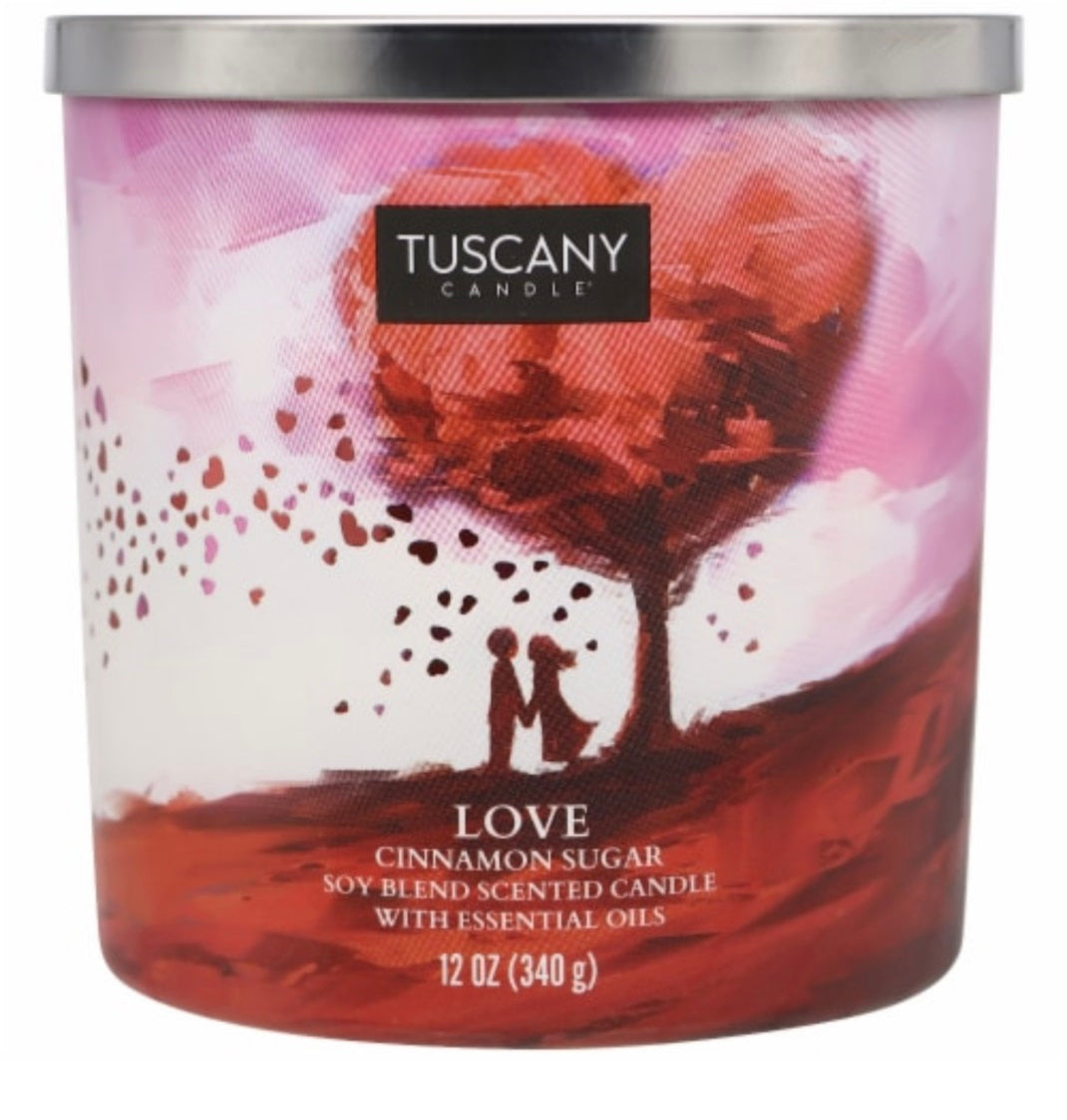 Tuscany Valentine's Love 12 Ounce Jar Candle