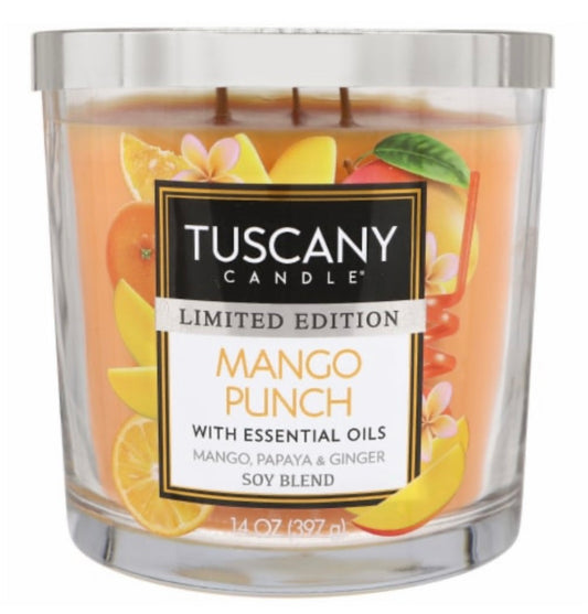 Tuscany Spring/Summer Limited Edition Mango Punch 14 Ounce Jar Candle