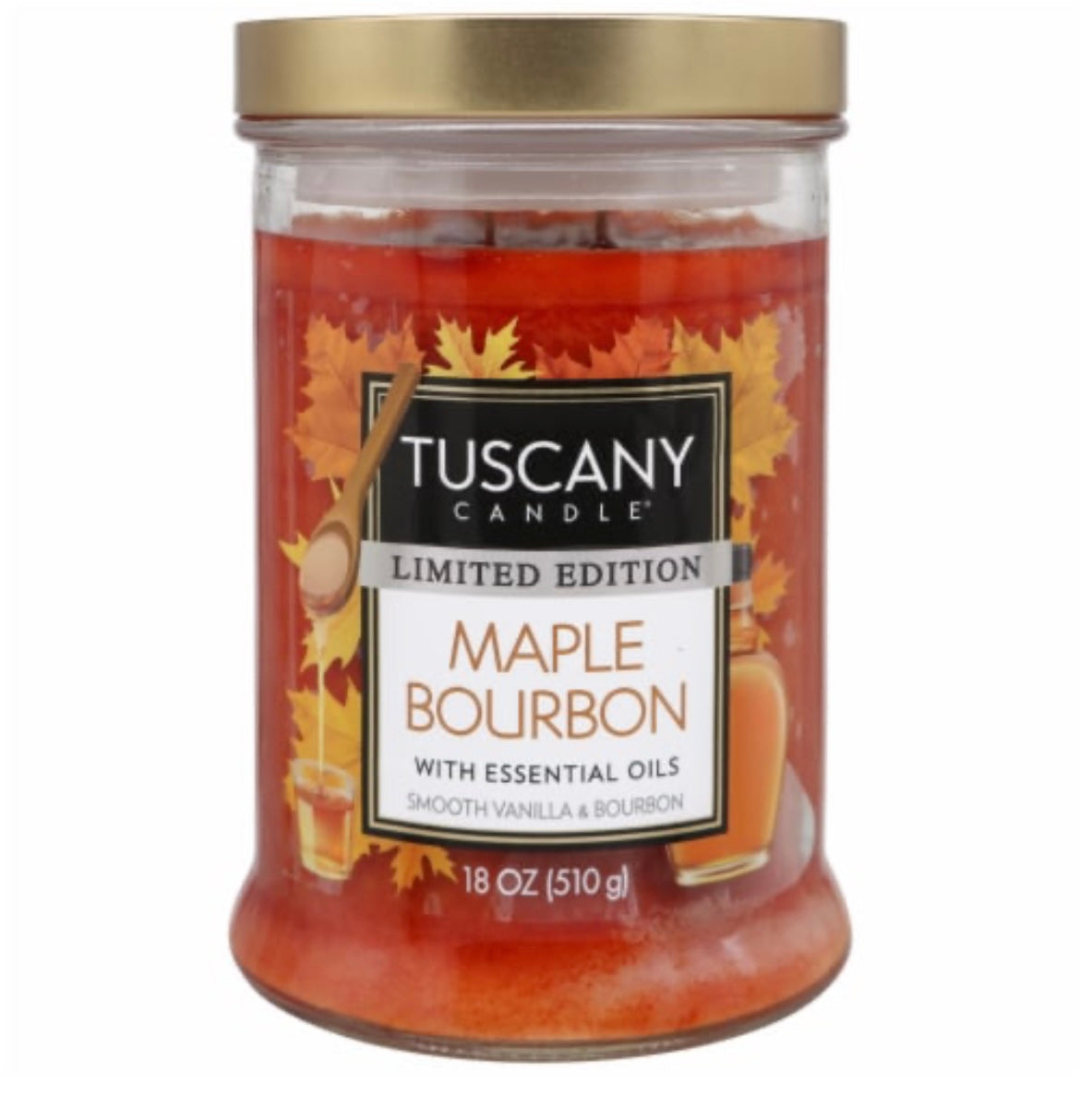 Tuscany Autumn Limited Edition Maple Bourbon 18 Ounce Jar Candle