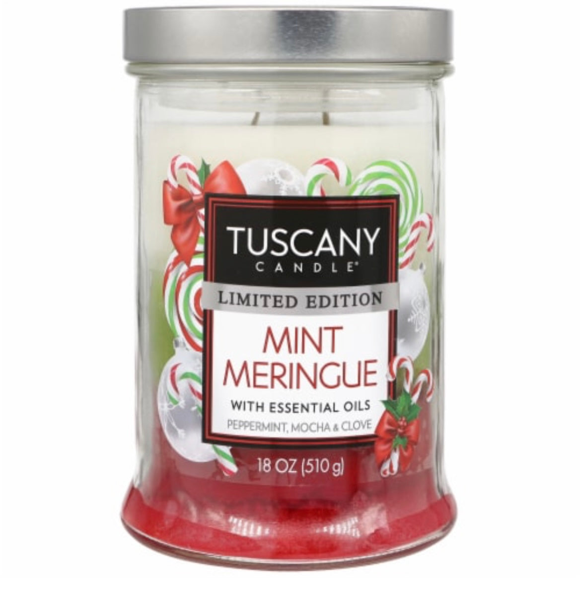 Tuscany Holiday Limited Edition Mint Meringue 18 Ounce Jar Candle