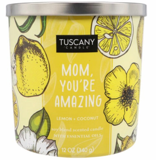 Tuscany "Mom, You're Amazing" 12 Ounce Jar Candle