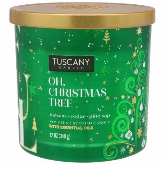 Tuscany Holiday Oh, Christmas Tree 12 Ounce Jar Candle