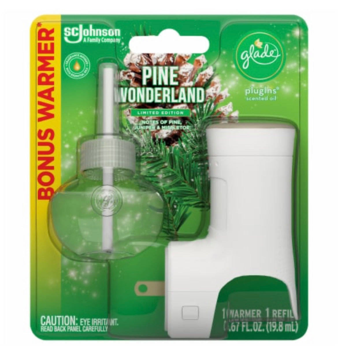 Glade Limited Edition Pine Wonderland PlugIns Scented Oil Warmer (1 ct)