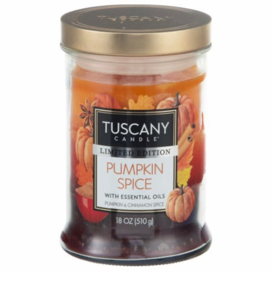 Tuscany Autumn Limited Edition Pumpkin Spice 18 Ounce Jar Candle