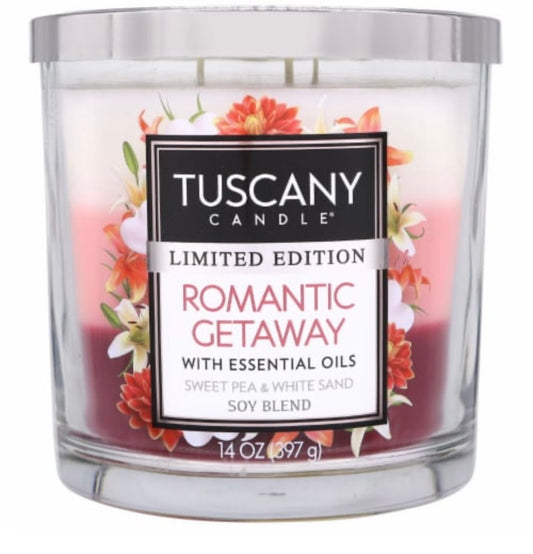 Tuscany Valentine's Limited Edition Romantic Getaway 14 Ounce Jar Candle