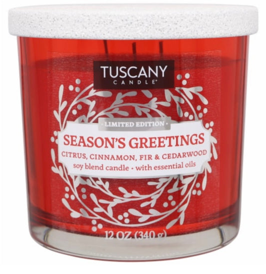 Tuscany Holiday Limited Edition Season's Greetings 12 Ounce Jar Candle