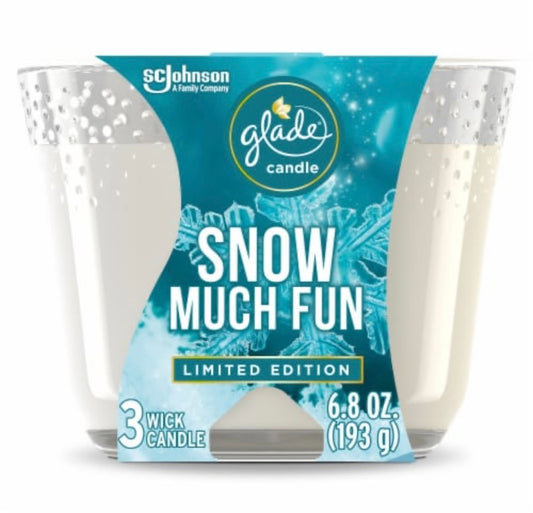 Glade Limited Edition Snow Much Fun Candle 6.8 Oz