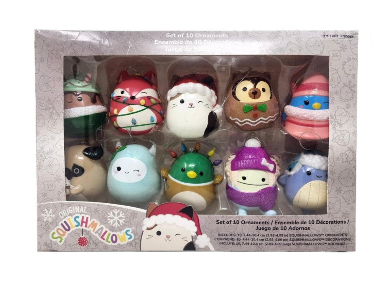 Original Squishmallows Set of 10 Ornaments Assorted