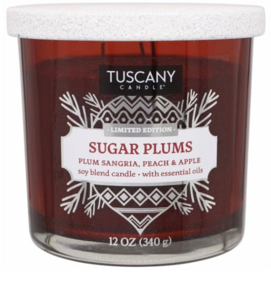 Tuscany Holiday Limited Edition Sugar Plums 12 Ounce Jar Candle