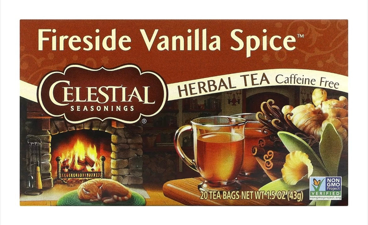 Celestial Seasonings Fireside Vanilla Spice Herbal Tea 20 Tea Bags